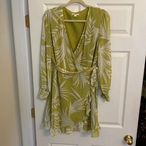 Bar III Green and White Dress